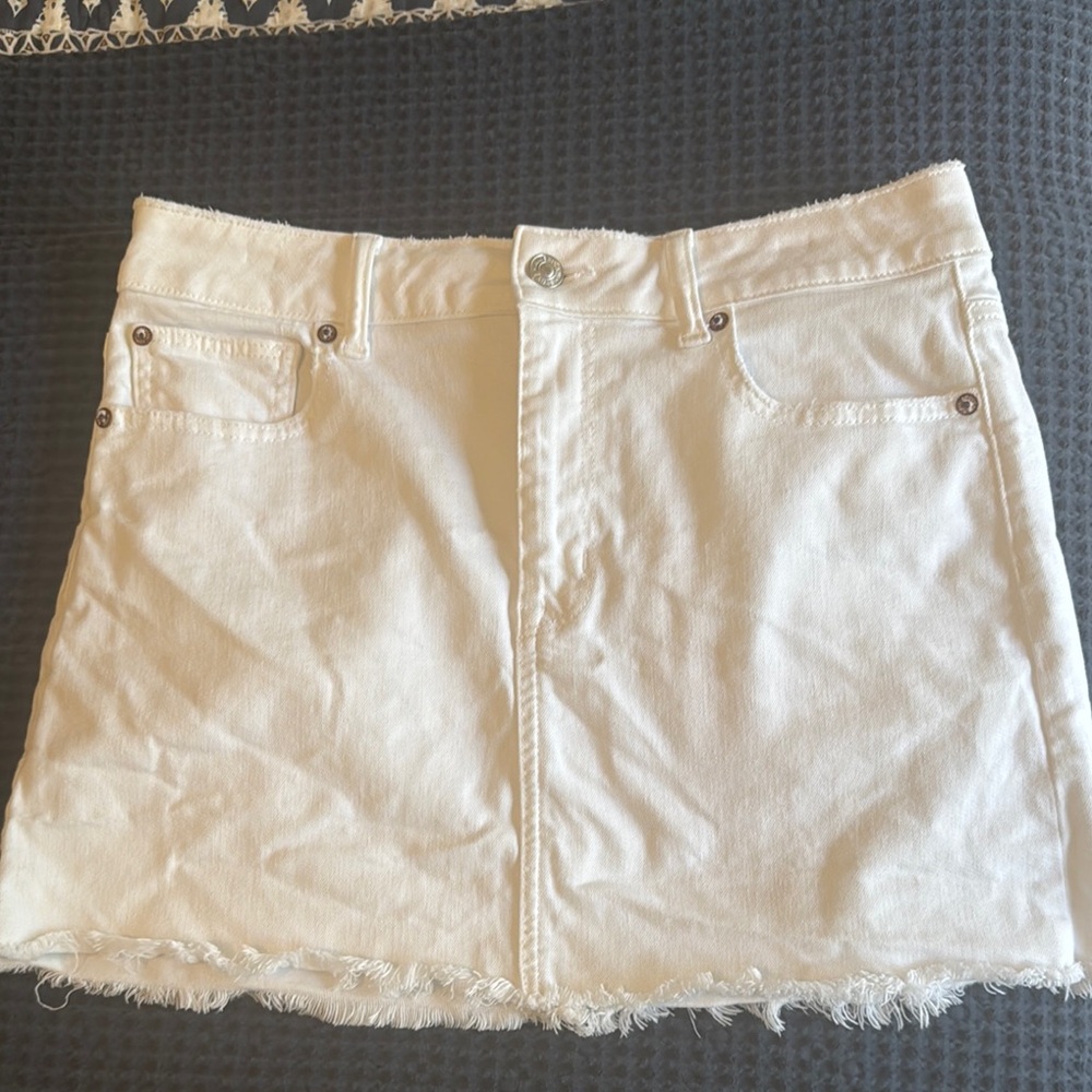 American Eagle White A-Line Mini Skirt Casual